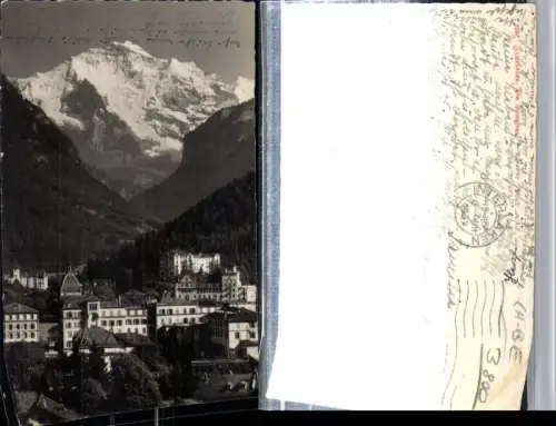 309448,Interlaken Teilansicht m. Jungfrau Bergkulisse Kt Bern