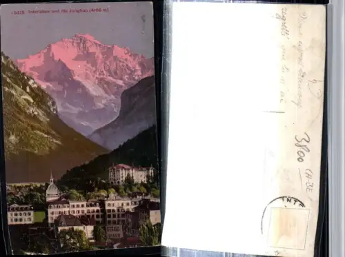 309452,Interlaken Teilansicht m. Jungfrau Bergkulisse Kt Bern