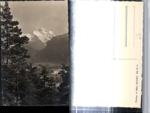 309456,Interlaken Jungfrau vom Rugen gesehen Bergkulisse Kt Bern