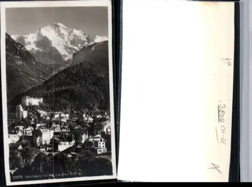 309457,Interlaken Teilansicht m. Jungfrau Bergkulisse Kt Bern