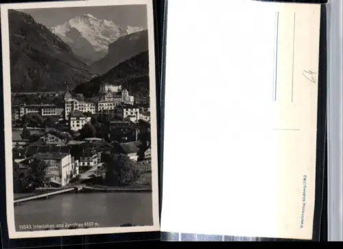 309459,Interlaken Teilansicht m. Jungfrau Bergkulisse Kt Bern