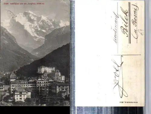 309480,Interlaken Teilansicht m. Jungfrau Bergkulisse Kt Bern