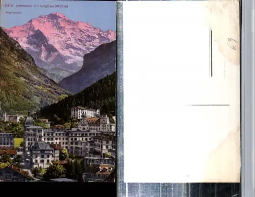 309481,Interlaken Teilansicht m. Jungfrau Bergkulisse Kt Bern