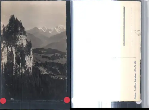 309482,Beatenberg Birrenfluh Känzeli Felsen m. Eiger Mönch Jungfrau Bergkulisse Kt Bern