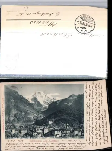 309489,Interlaken Teilansicht m. Jungfrau Bergkulisse Kt Bern