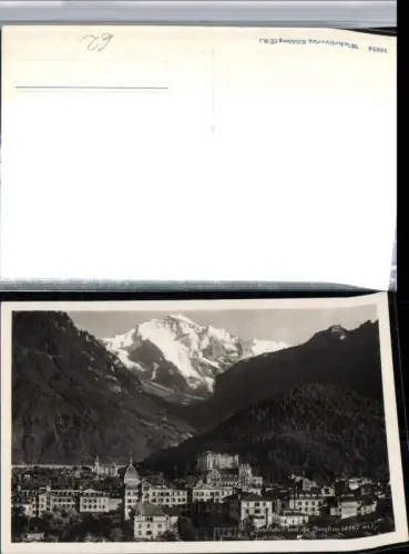 309503,Interlaken Teilansicht m. Jungfrau Bergkulisse Kt Bern