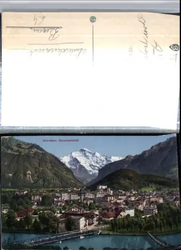 309506,Interlaken Totale Brücken m. Jungfrau Bergkulisse Kt Bern