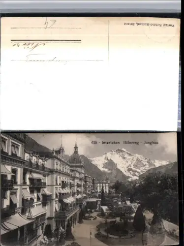 309507,Interlaken Höheweg Promenade m. Jungfrau Bergkulisse Kt Bern
