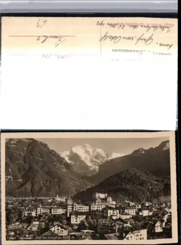 309508,Interlaken Teilansicht m. Jungfrau Bergkulisse Kt Bern