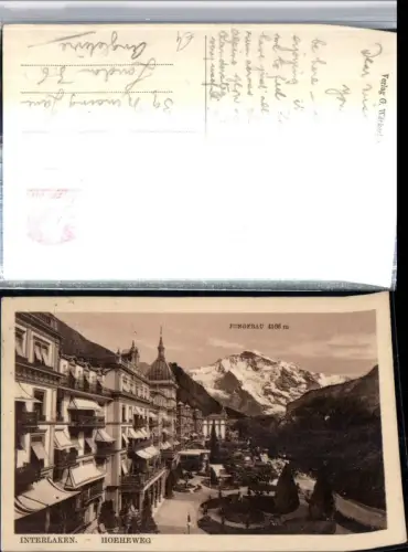 309521,Interlaken Höheweg Promenade m. Jungfrau Bergkulisse Kt Bern