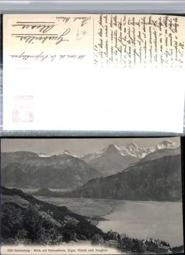 309535,Beatenberg Blick auf Schreckhorn Eiger Mönch u. Jungfrau Bergkulisse Kt Bern
