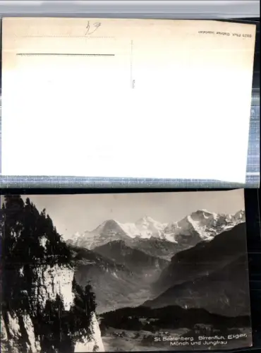 309536,St. Beatenberg Birrenfluh m. Eiger Mönch u. Jungfrau Bergkulisse Kt Bern