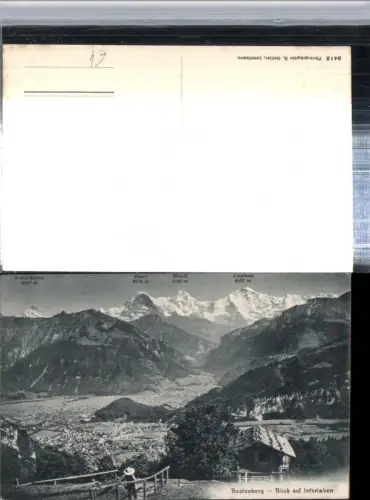 309545,Beatenberg Blick auf Interlaken Totale m. Eiger Mönch Jungfrau Bergkulisse Kt Bern