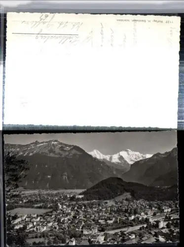 309546,Interlaken Totale m. Mönch u. Jungfrau Bergkulisse Kt Bern