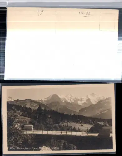 309562,Beatenberg Brücke m. Eiger Mönch u. Jungfrau Bergkulisse Kt Bern