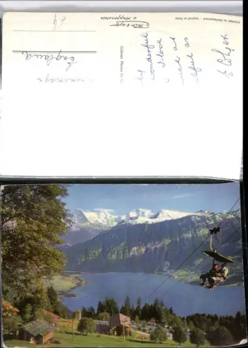 309571,Sessellift Beatenberg Niederhorn m. Eiger Mönch Jungfrau Bergkulisse Kt Bern