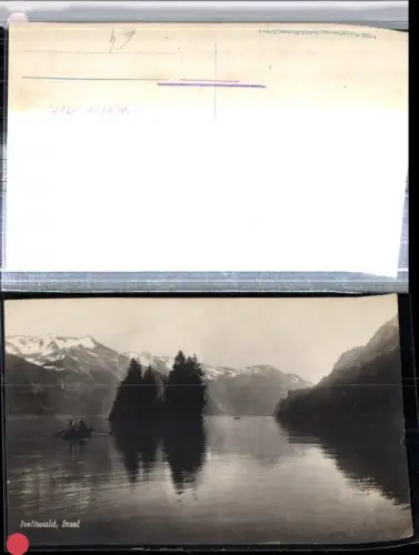 309573,Iseltwald Insel Ruderboot Bergkulisse Kt Bern