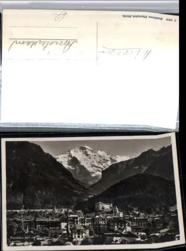 309575,Interlaken Teilansicht m. Jungfrau Bergkulisse Kt Bern