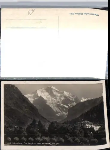 309580,Interlaken Hotel m. Jungfrau vom Höhenweg Bergkulisse Kt Bern