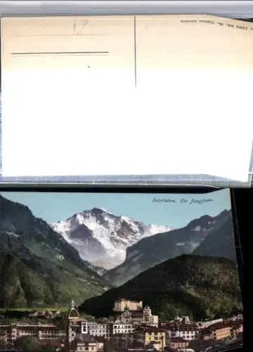 309585,Interlaken Teilansicht m. Jungfrau Bergkulisse Kt Bern