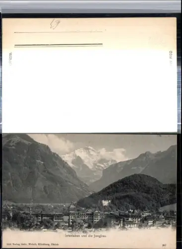 309589,Interlaken Teilansicht m. Jungfrau Bergkulisse Kt Bern