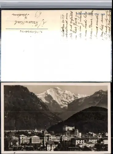309595,Interlaken Teilansicht m. Jungfrau Bergkulisse Kt Bern