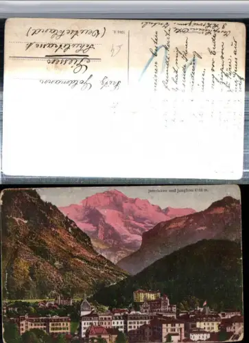 309598,Interlaken Teilansicht m. Jungfrau Bergkulisse Kt Bern