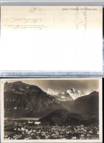 309601,Interlaken Totale m. Mönch u. Jungfrau Bergkulisse Kt Bern