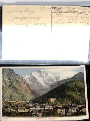 309626,Interlaken Teilansicht m. Jungfrau Bergkulisse Kt Bern