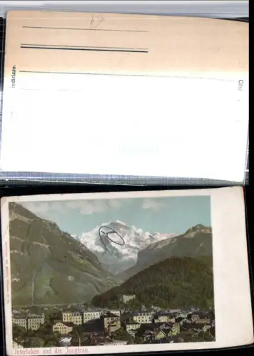 309628,Interlaken Teilansicht m. Jungfrau Bergkulisse Kt Bern