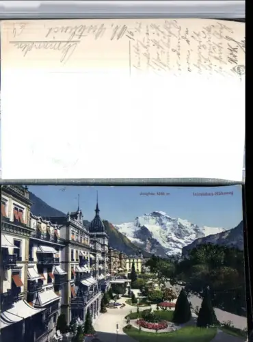 309635,Interlaken Höheweg Promenade m. Jungfrau Bergkulisse Kt Bern