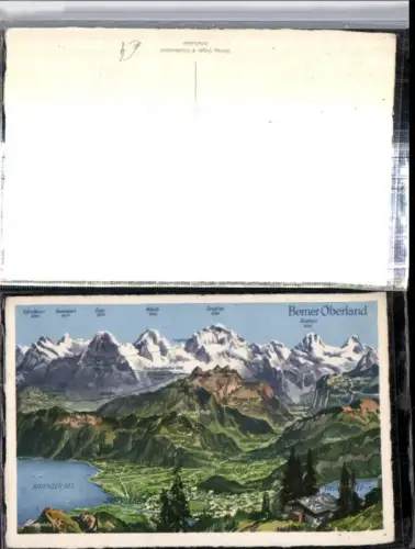 309639,Übersichtskarte Interlaken Totale Grindelwald Wengen Bergkulisse Kt Bern