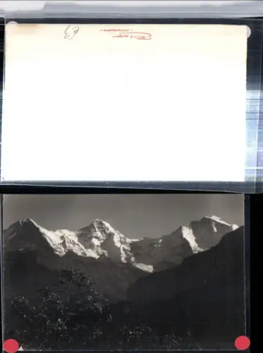 309645,Beatenberg Waldegg Eiger Mönch u. Jungfrau Bergkulisse Kt Bern