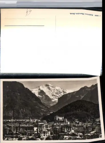 309659,Interlaken Teilansicht m. Jungfrau Bergkulisse Kt Bern