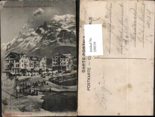 350510,Kleine Scheidegg Hotel m. Eiger Bergkulisse Kt Bern