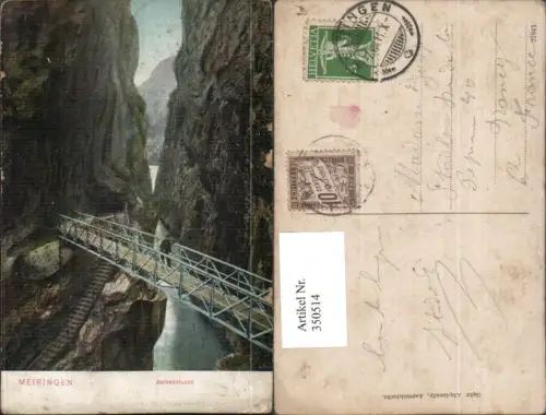 350514,Meiringen Aareschlucht Schlucht Brücke Kt Bern