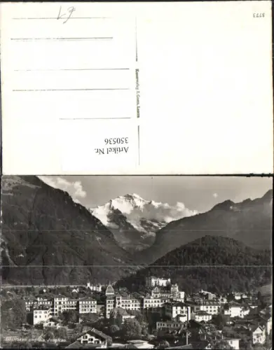 350536,Interlaken Teilansicht m. Jungfrau Bergkulisse Kt Bern