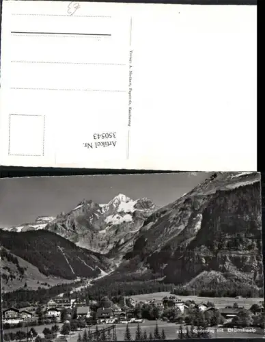 350543,Kandersteg Totale m. Blümlisalp Bergkulisse Kt Bern