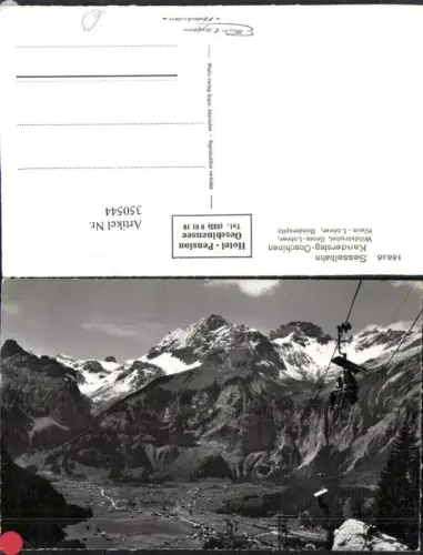 350544,Sesselbahn Sessellift Kandersteg Ooschinen Bergkulisse Kt Bern