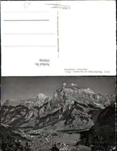 350546,Kandersteg Totale m. Aermighorn Bergkulisse Kt Bern
