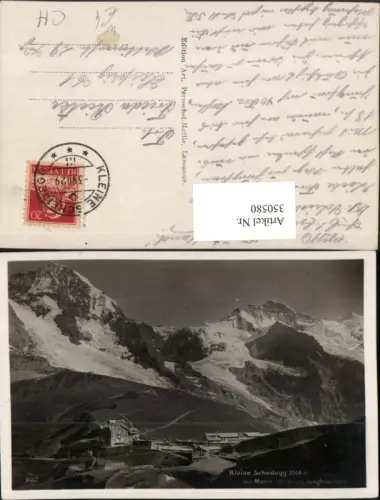 350580,Kleine Scheidegg m. Mönch u. Jungfrau Bergkulisse Kt Bern