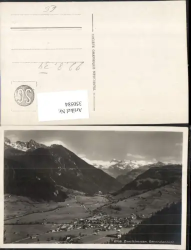 350584,Zweisimmen Totale Bergkulisse Kt Bern