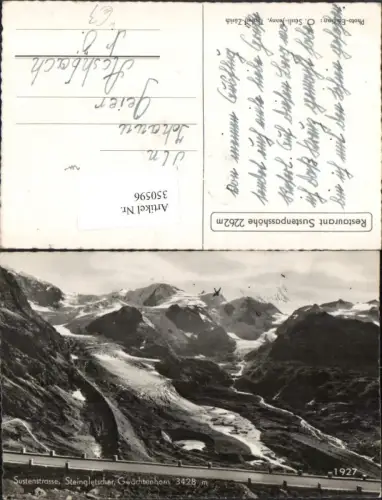 350596,Sustenstraße Steingletscher Gwächtenhorn Bergkulisse Kt Bern