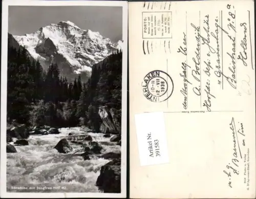 391583,Lütschine Wildbach m. Jungfrau Bergkulisse Kt Bern