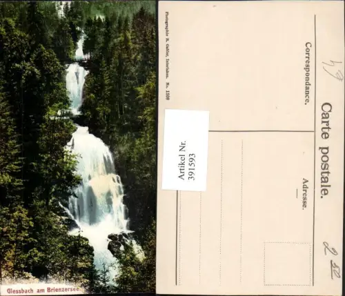 391593,Giessbach Wasserfall am Brienzersee b. Brienz Kt Bern