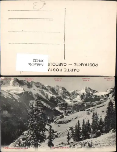 391622,Mürren m. Silberhorn Breithorn Bergkulisse Kt Bern