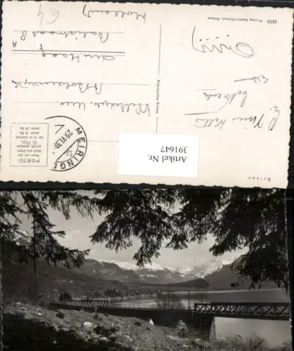 391647,Brienz Brücke Bergkulisse Kt Bern
