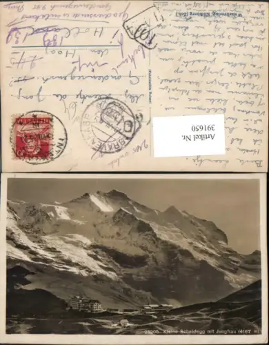 391650,Kleine Scheidegg b. Interlaken m. Jungfrau Bergkulisse Kt Bern
