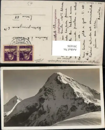 391656,Eiger und Mönch vom Jungfraujochplateau Bergkulisse Kt Bern