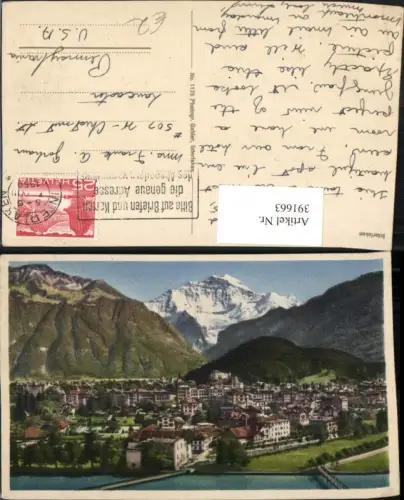 391663,Interlaken Totale m. Jungfrau Bergkulisse Kt Bern